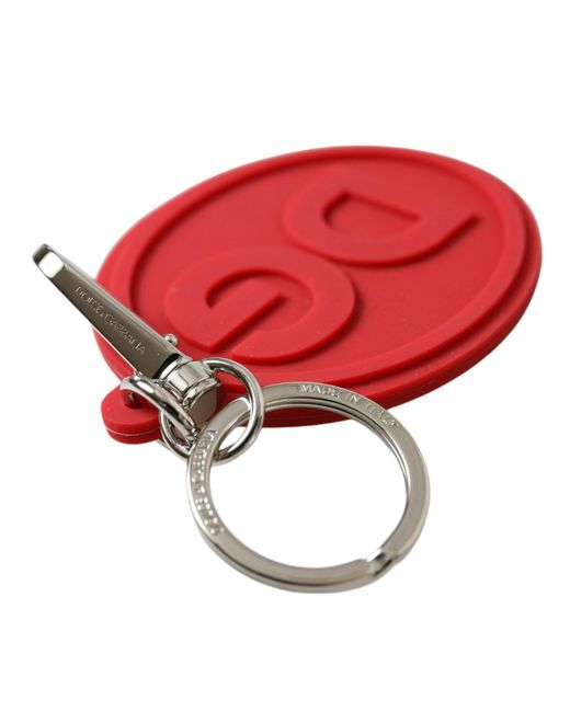 Dolce & Gabbana Red Elegant Trifold Key Holder Case