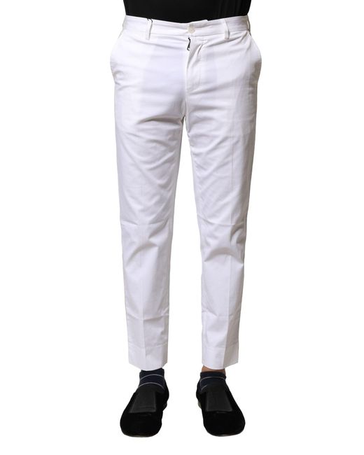 Dolce & Gabbana Blue Cropped Slim Fit Pants for men