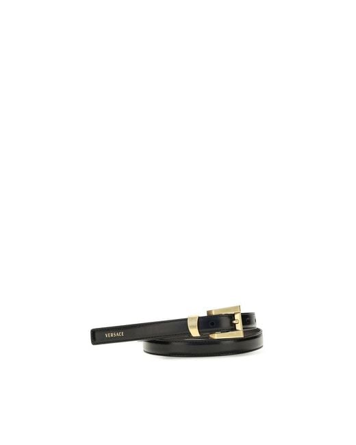 Versace Black Calf Leather Bos Taurus Regular Belt