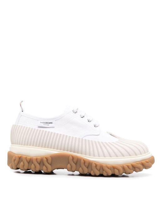 Thom Browne White Molded-sole Lace-up Duck Shoes for men