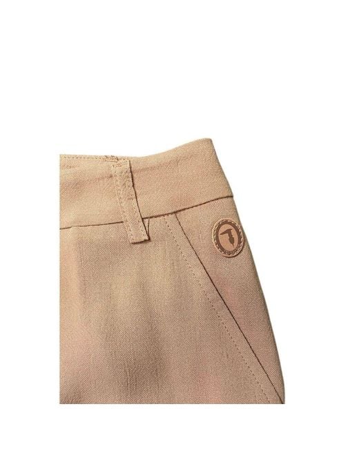 Trussardi Natural Beige Viscose Shorts