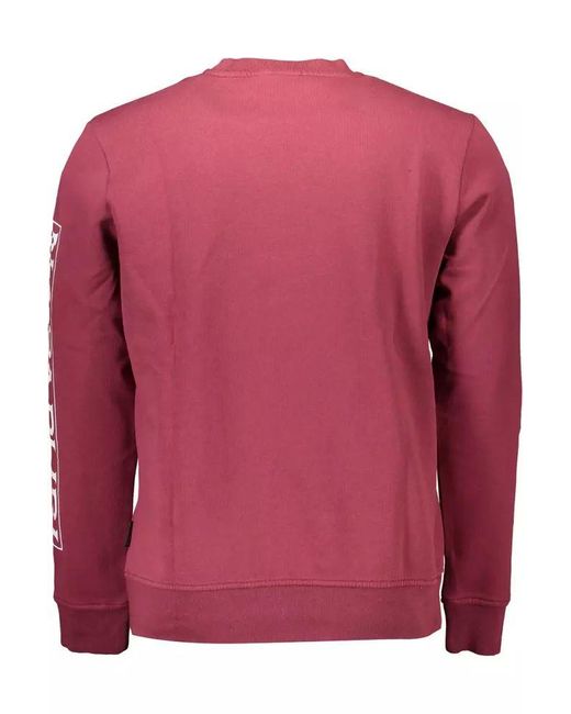 Napapijri Pink Cotton Sweater for men