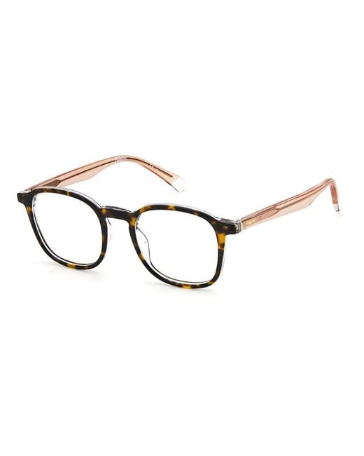 Polaroid Metallic Brown Acetate Frames for men