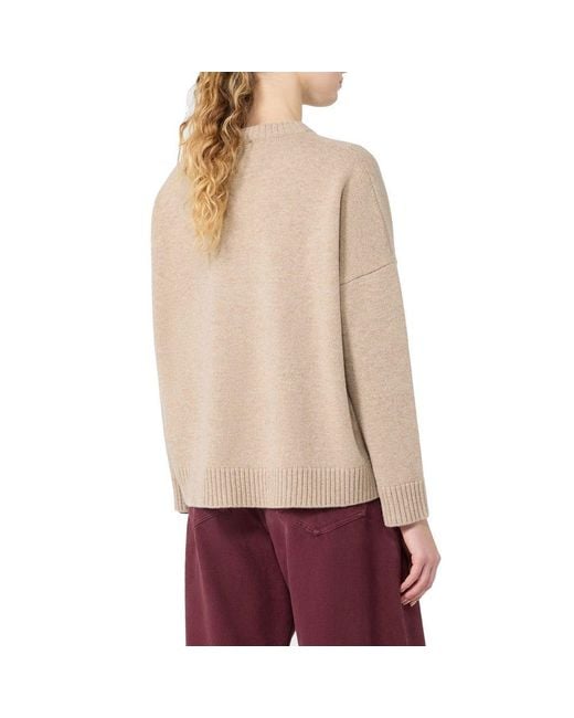 Max Mara Pink Beige Virgin Wool Sweatshirt