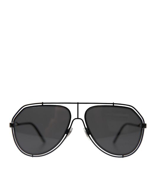 Dolce & Gabbana Black Metal Frame Gray Lenses Aviator Dg2176 Sunglasses for men