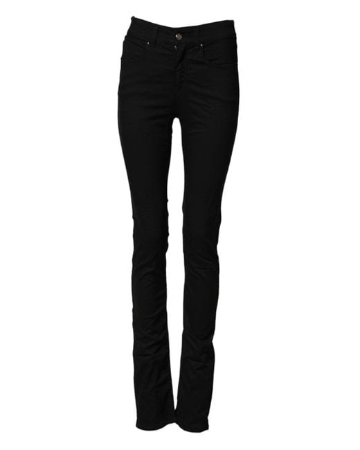 Armani Jeans Black Mid Waist Cotton Stretch Skinny Denim Jeans