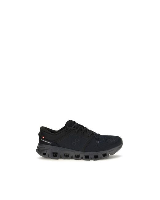 On Shoes Black Fabric Athletic Sneakers for men