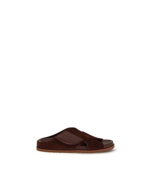 Pedro Garcia Brown Velvet Sandals