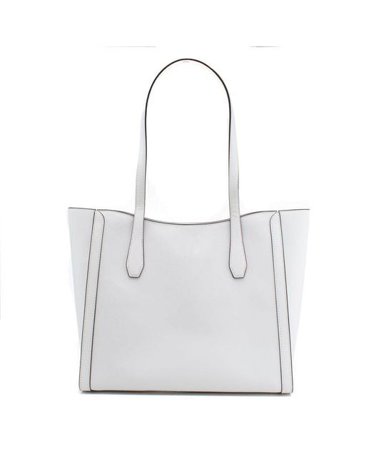 Michael Kors White Canvas Tote Bag
