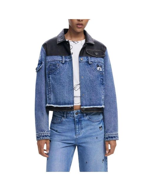 Desigual Blue Cotton Denim Jacket