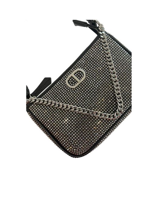 Twinset Black Purple Pu Shoulder Bag