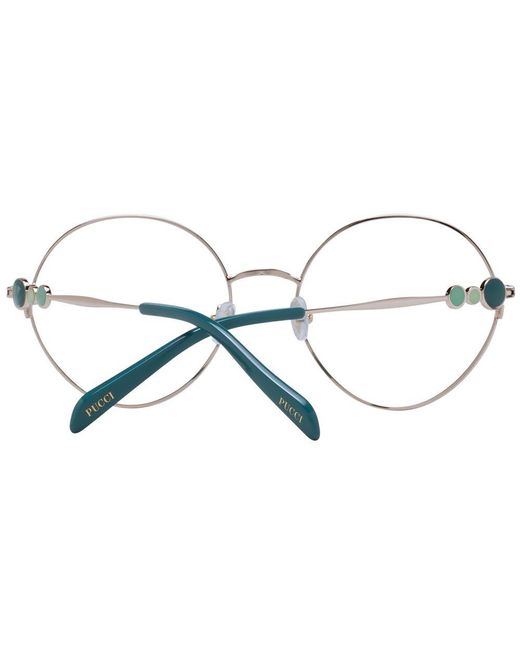 Emilio Pucci Metallic Rose Gold Metal Glasses (frames)