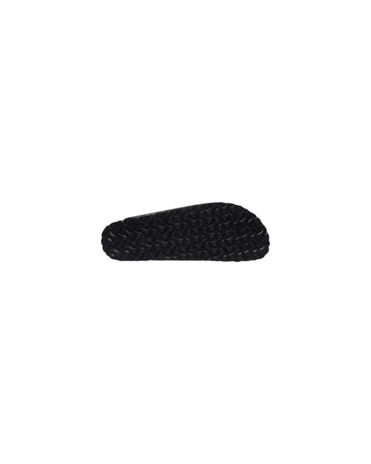 Birkenstock Black Leather Flat Sandals