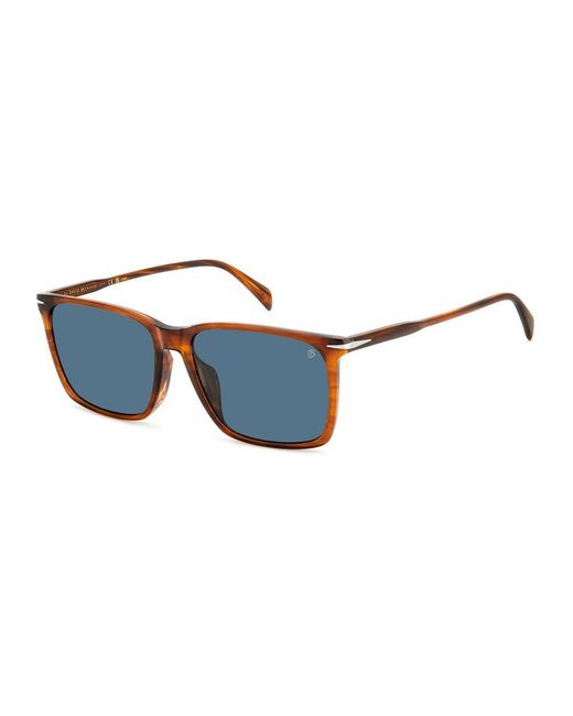 David Beckham Blue Brown Acetate Sunglasses for men