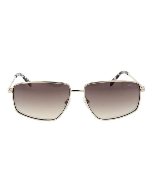 Guess Brown Metal Sunglasses