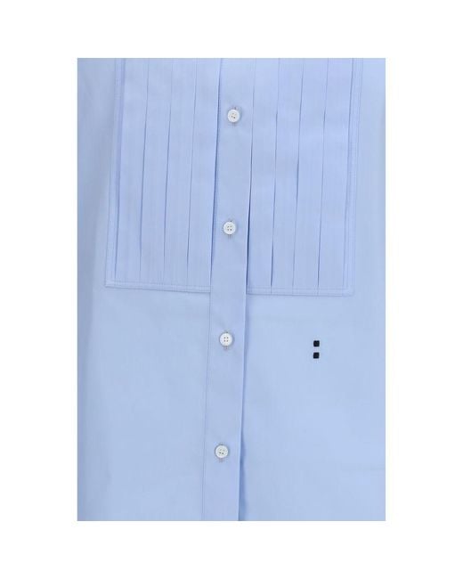 Fendi Blue Cotton Dress Shirt