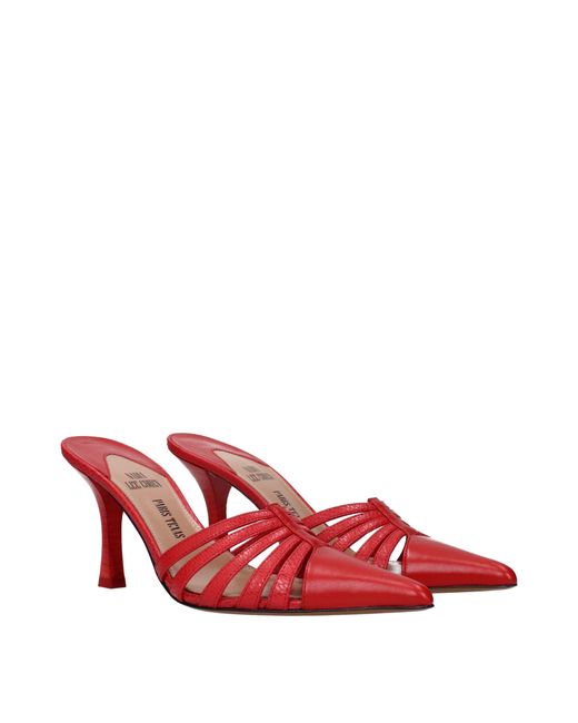 Paris Texas Red Sandals Nadia Lee Cohen Donna Leather
