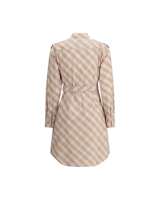 Burberry Natural Archive Check Midi Dress