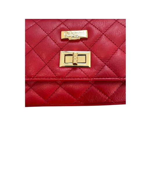 Baldinini Red Leather Crossbody Bag
