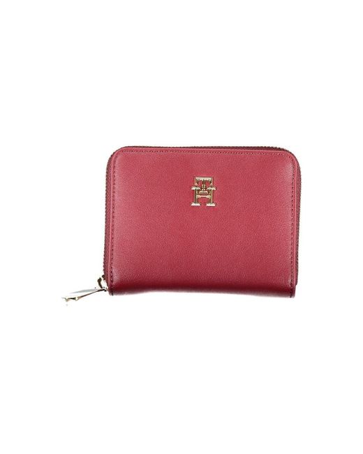 Tommy Hilfiger Red Elegant Multi-Compartment Wallet for men