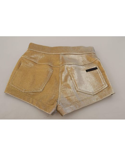 Dolce & Gabbana Black High Waist Hot Pants Shorts