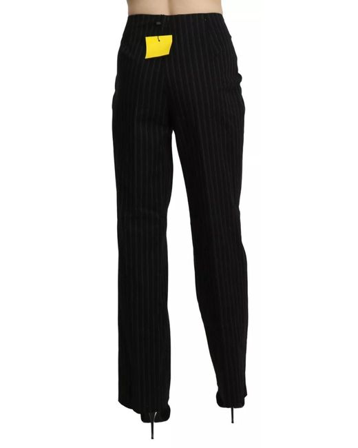 Bencivenga Black High Waist Straight Dress Trouser Pants