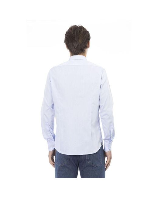 Baldinini White Cotton Long Sleeve T-Shirt for men