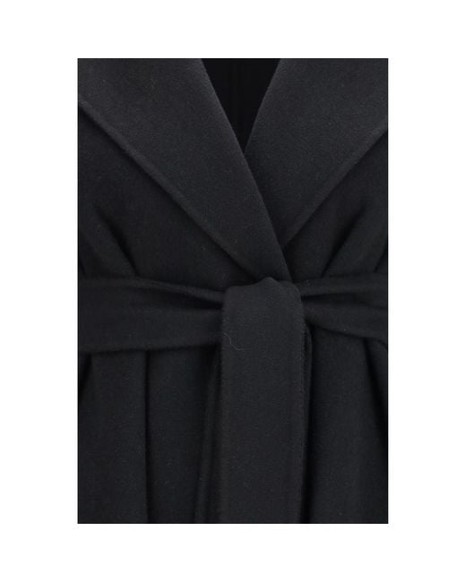 Max Mara Black Wool Oves Aries Coat