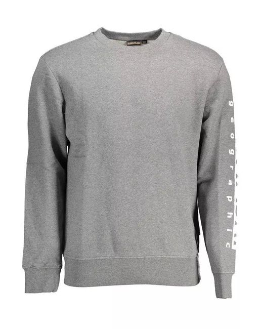 Napapijri Gray Cotton Sweater for men