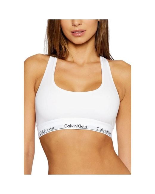 Calvin Klein White Cotton Bra