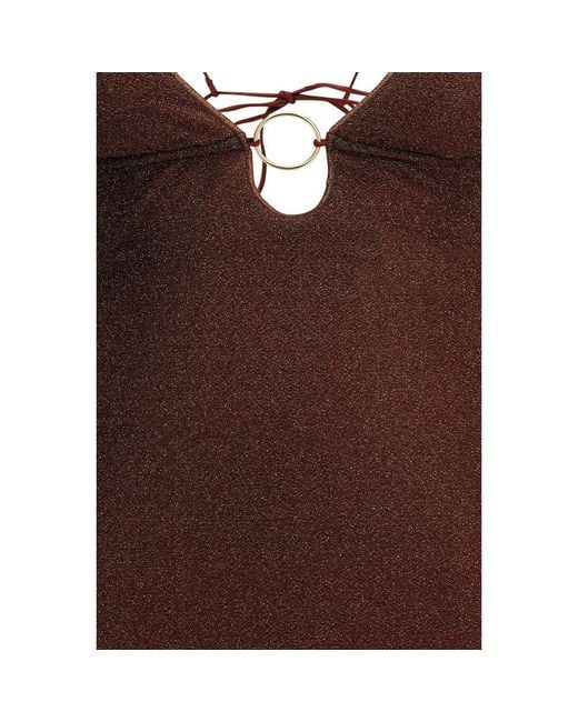 Oseree Brown Polyamide Casual Dress