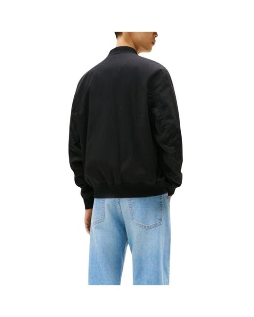Tommy Hilfiger Black Recycled Cotton Bomber for men