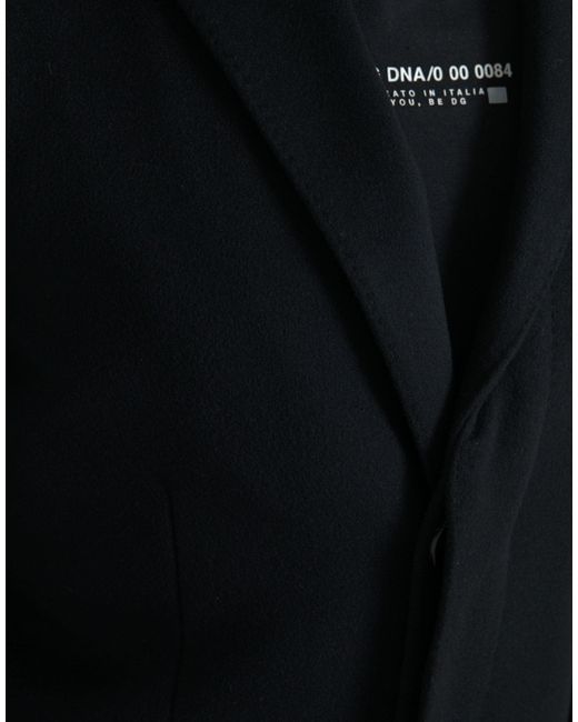 Dolce & Gabbana Black Single Breasted Trench Coat Jacket for men