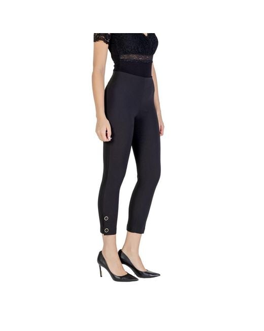 Rinascimento Blue Black Polyester Casual Pants