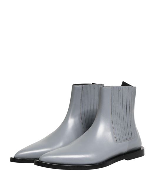 Dolce & Gabbana Light Gray Chelsea Short Ankle Boots Shoes for men