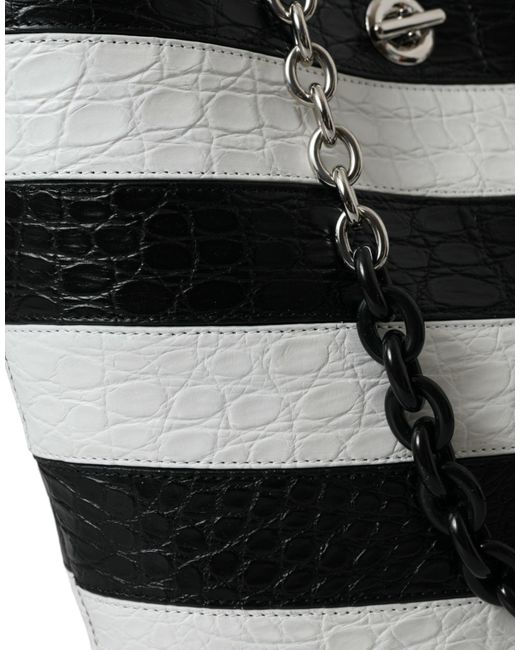 Balenciaga Black Chic Crocodile Leather Maxi Bucket Bag
