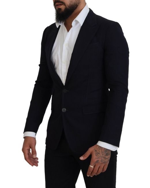 Dolce & Gabbana Blue Elegant Single-Breasted Blazer for men