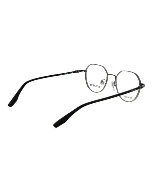 Trussardi Metallic Gray Titanium Glasses (frames) for men