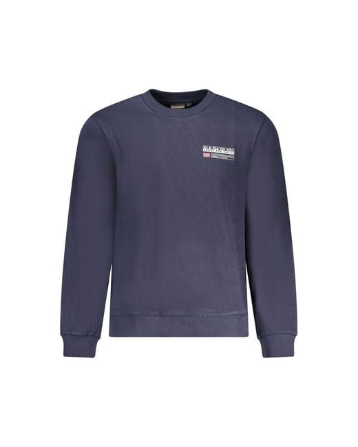 Napapijri Blue Cotton Men Sweatshirt for men