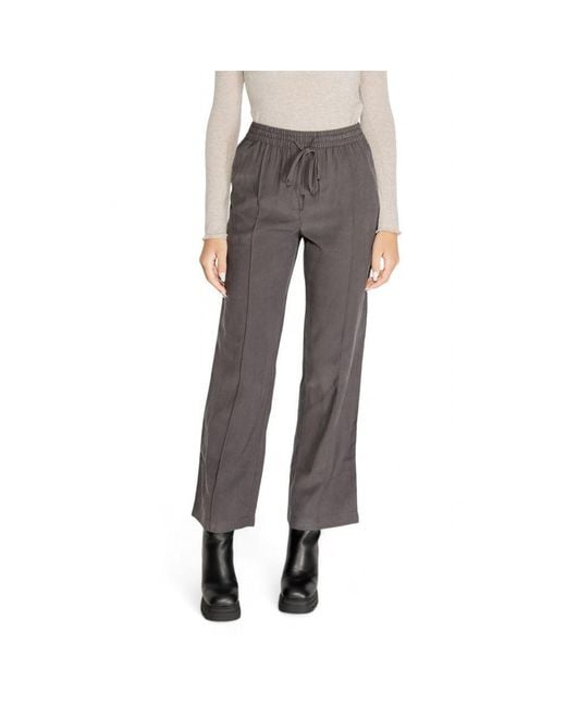 Jacqueline De Yong Gray Viscose Jeans & Pant