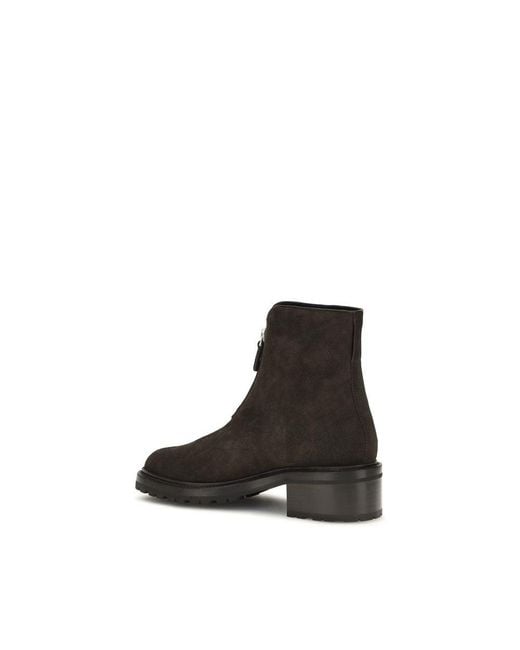 The Row Brown Suede Leather Ankle Boots