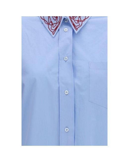 Fabiana Filippi Blue Cotton Dress Shirt