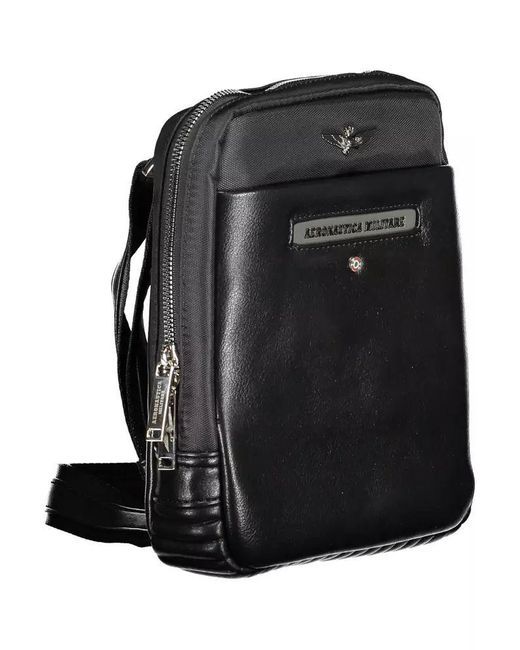 Aeronautica Militare Black Sleek Shoulder Bag For The Modern for men