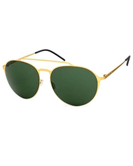 Italia Independent Green Gold Metal Sunglasses