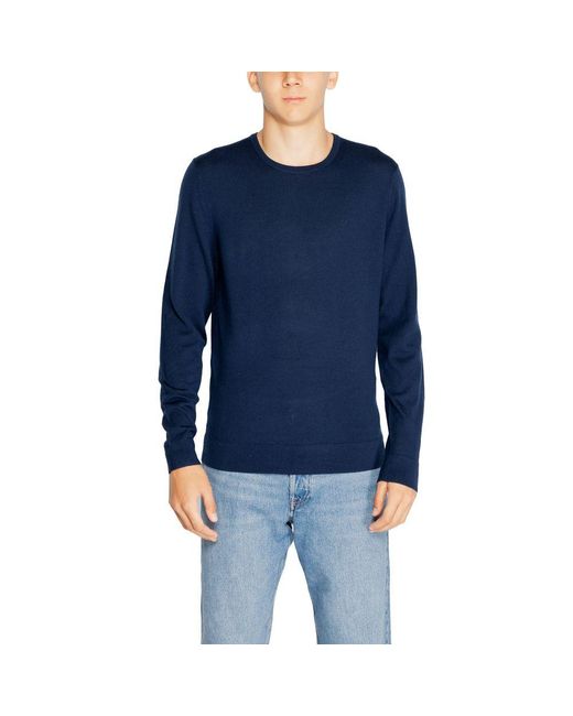 Calvin Klein Blue Wool Wool T-Shirt for men