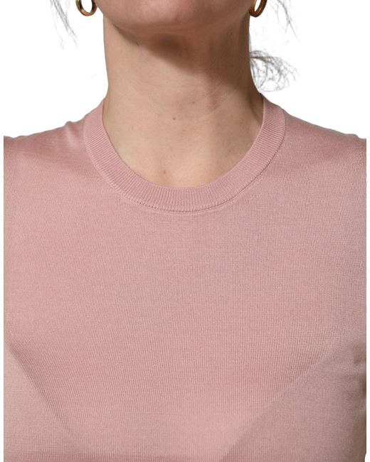 Dolce & Gabbana Black Pink Sleeveless Cashmere Knitted Tank Top