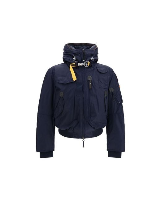 Parajumpers Blue Polyamide Bomber for men