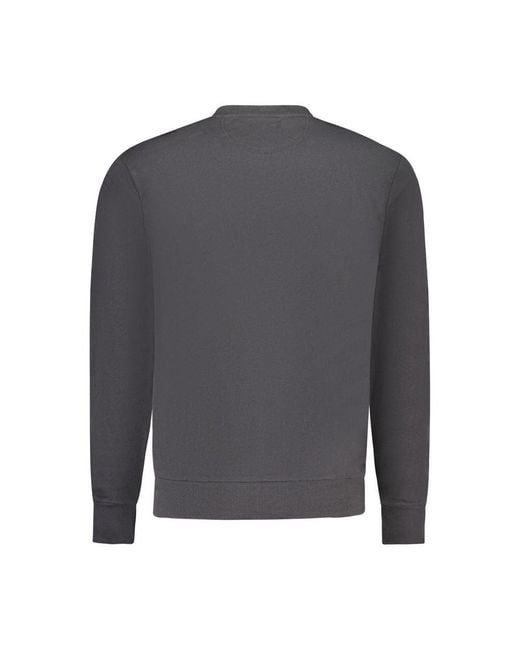 North Sails Gray Black Cotton Men's Sweatshirt for men