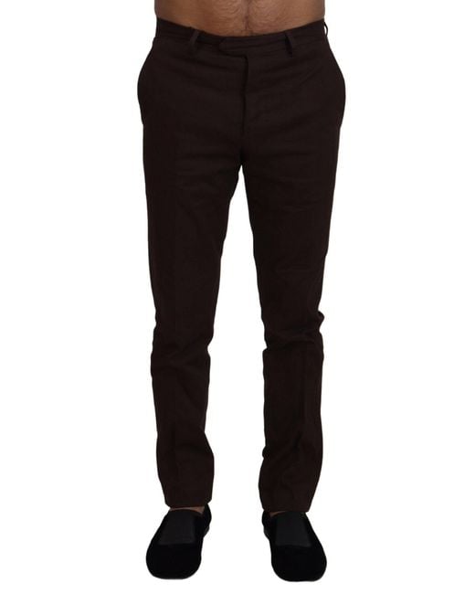Bencivenga Black Elegant Cotton Blend Trousers for men