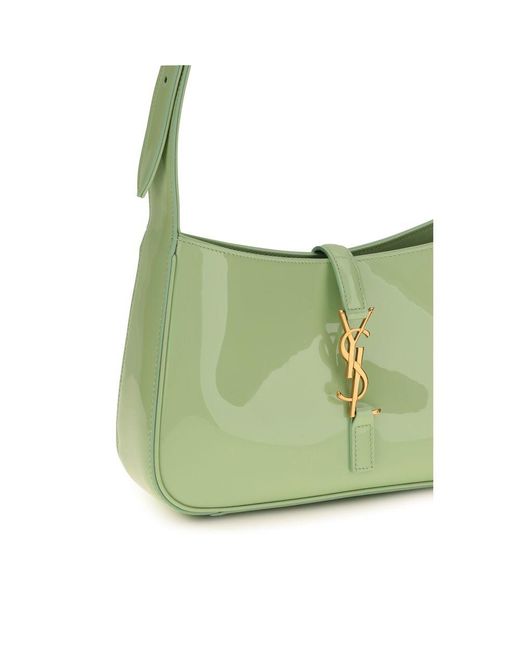 Saint Laurent Green Bicolor Calf Leather Bos Taurus Shoulder Bag